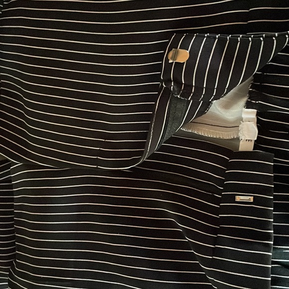 Ardene XL black dress pants white stripped comfort fit - Picture 2 of 2